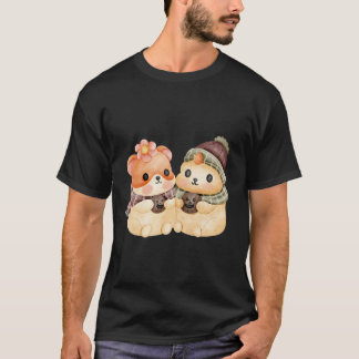 Cartoon of a hamster couple T-Shirt