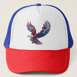 Cartoon of an eagle, 4th of July concept Trucker Hat