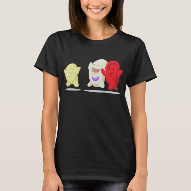 Cartoon of Blood Cell - Erythrocytes, Leukocytes, T-Shirt (Front)