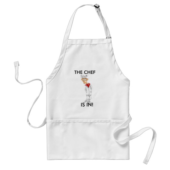 Cartoon of Chef with funny sayings Standard Apron (Front)