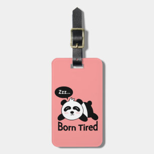 Cartoon of Cute Sleeping Panda Luggage Tag