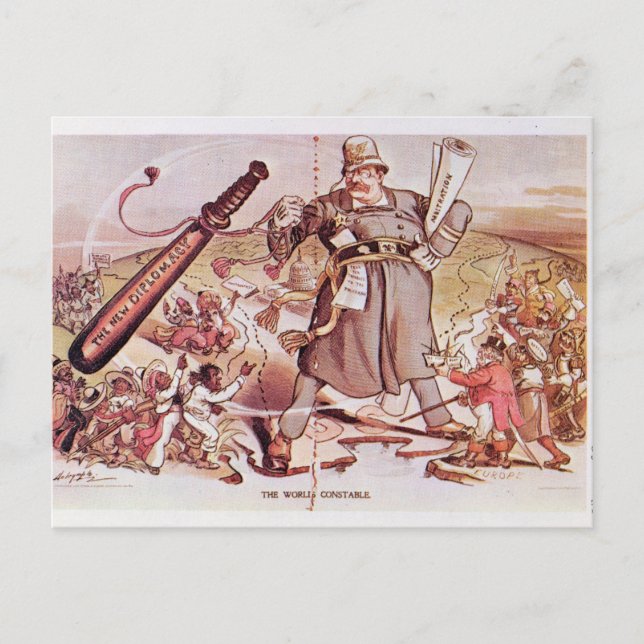 Cartoon of President Roosevelt Postcard (Front)