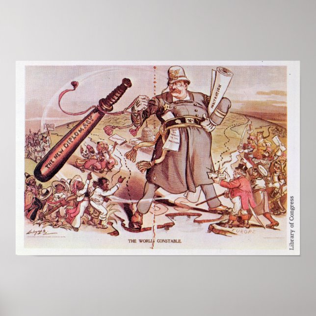 Cartoon of President Roosevelt Poster (Front)