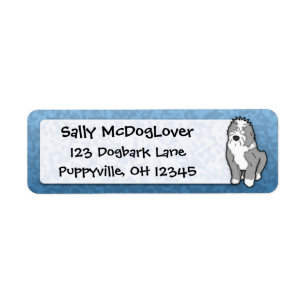 Cartoon Old English Sheepdog