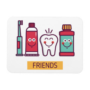 Cartoon Oral Care Friends Magnet