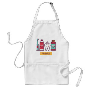 Cartoon Oral Care Friends Standard Apron