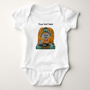 Cartoon Orangutan dj Baby Bodysuit