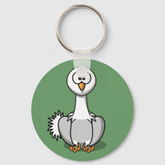 Cartoon Ostrich Key Ring