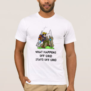 Cartoon Outdoor Hiking Off-Grid T-shirt  Customise