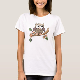 Cartoon Owl fun womens t-shirt
