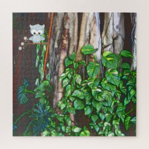 Cartoon Owl in Banyan Tree   Jigsaw Puzzle