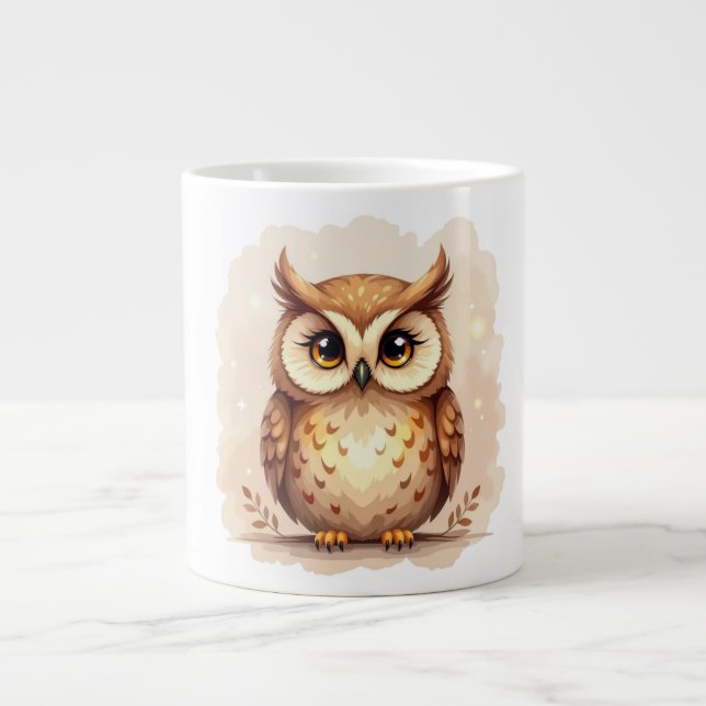 Cartoon Owl Mug 🦉 – Big Expressive Eyes (Front)
