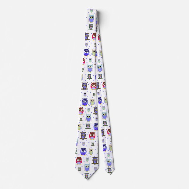 Cartoon Owl Neck Tie (Front)
