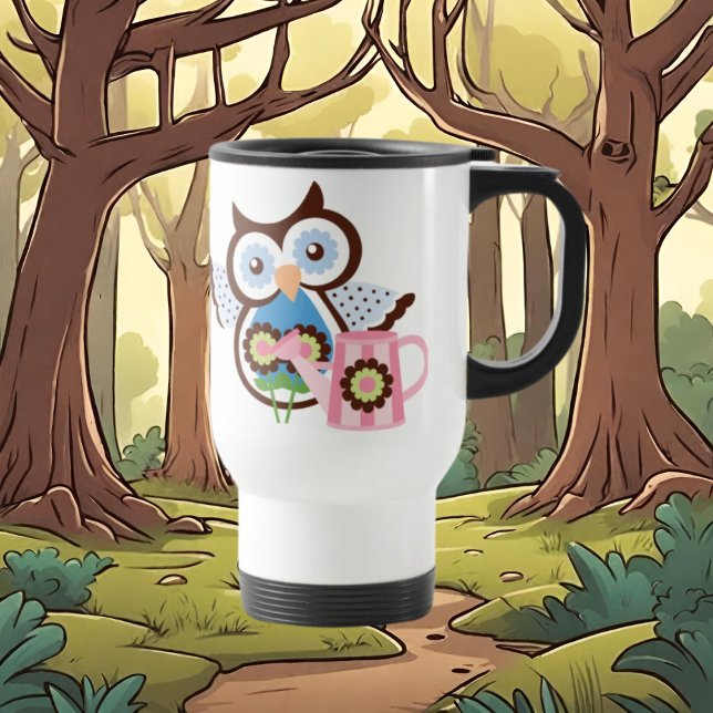 cartoon Owl travel mug (Creator Uploaded)