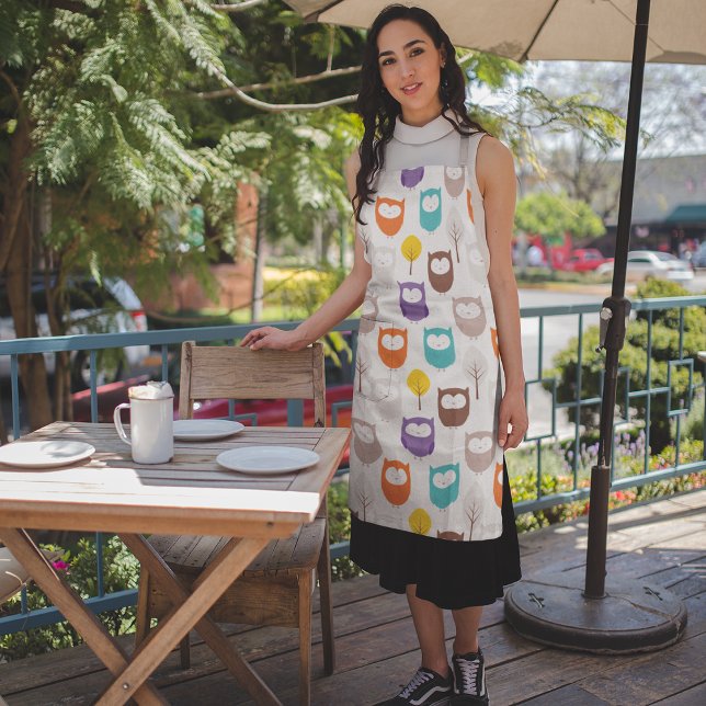 Cartoon Owls Apron (Creator Uploaded)