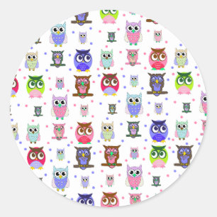 Cartoon Owls Sticker