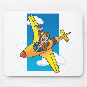 Cartoon P51 Mouse Mat