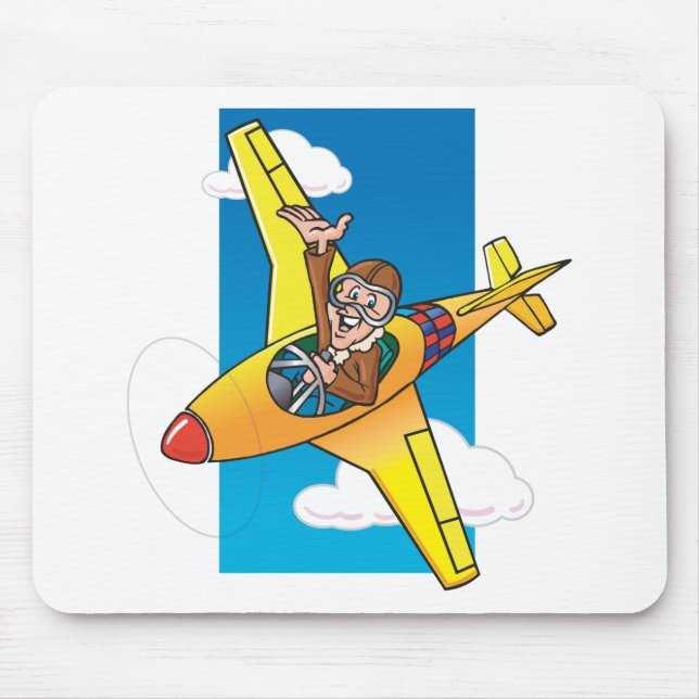 Cartoon P51 Mouse Mat (Front)