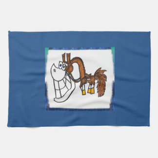 Cartoon paint horse kitchen towel