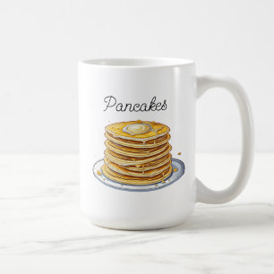 Cartoon Pancakes Yummy Foodie Coffee Mug