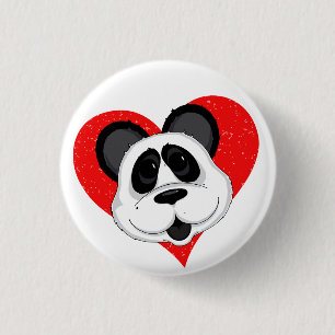 Cartoon Panda Bear Adorable 3 Cm Round Badge