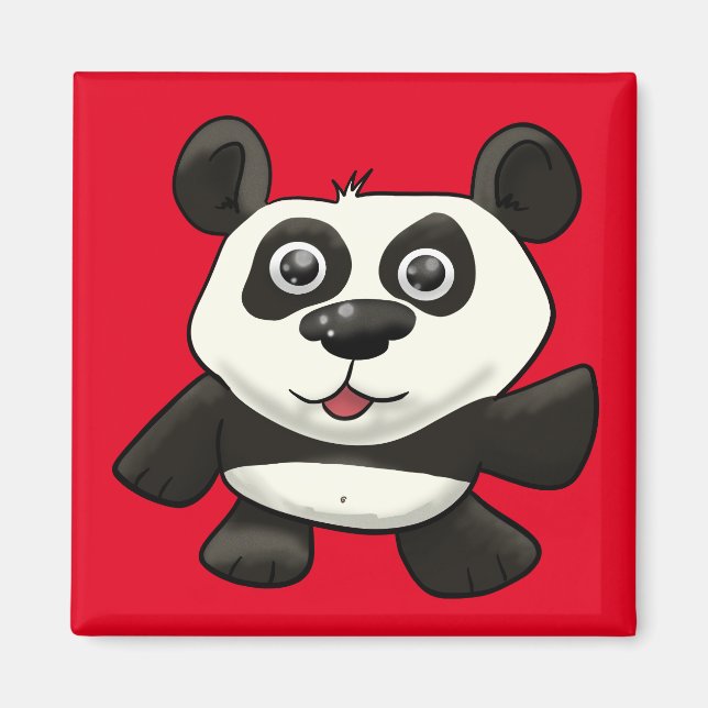 Cartoon Panda Bear Magnet (Front)
