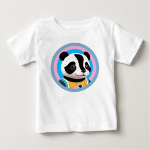 Cartoon Panda Colourful Illustration Baby T-Shirt
