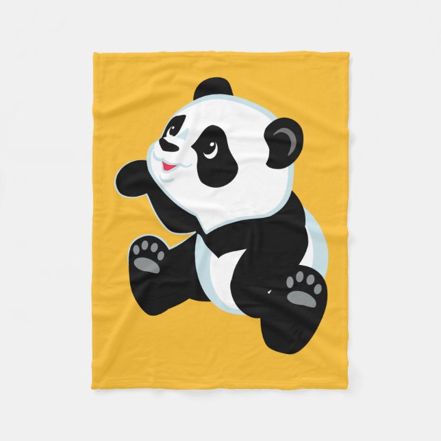 cartoon panda fleece blanket (Front)