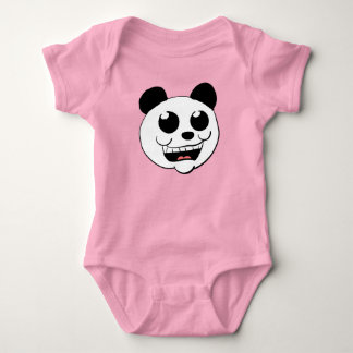 Cartoon Panda Head Baby Bodysuit