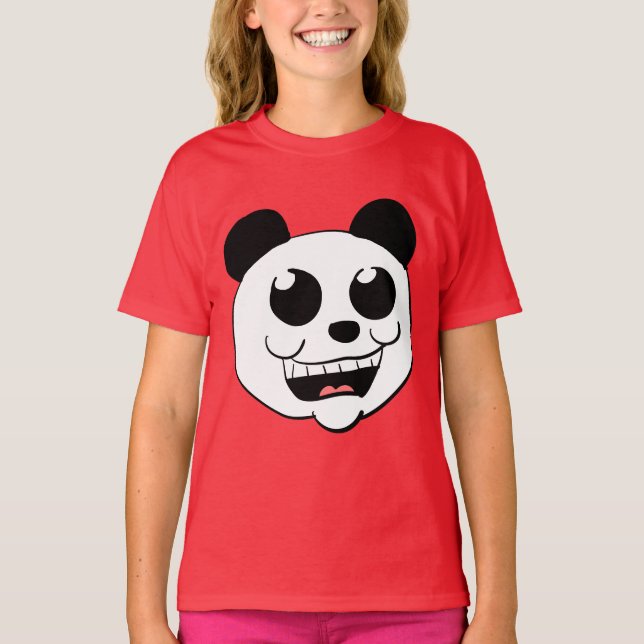 Cartoon Panda Head T-Shirt (Front)