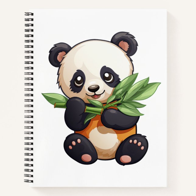 Cartoon panda illustration notebook (Front)