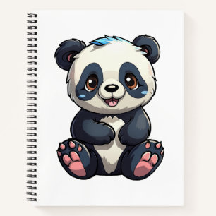 Cartoon panda illustration notebook