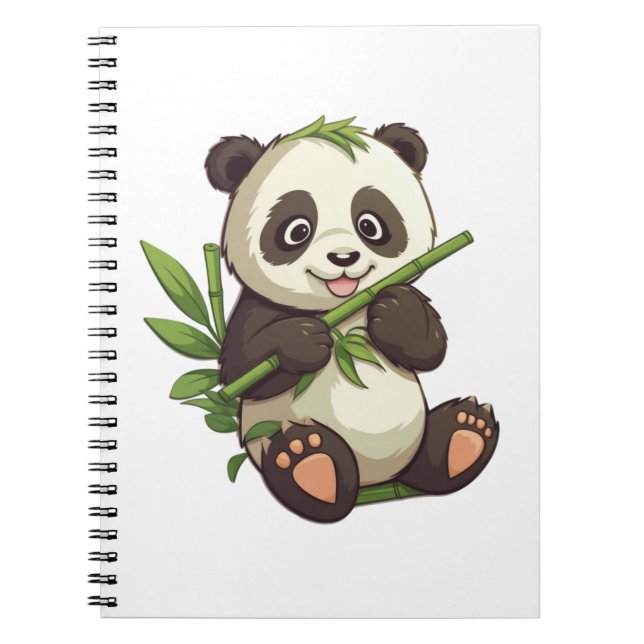 Cartoon panda illustration notebook (Front)