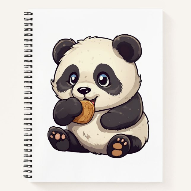 Cartoon panda illustration notebook (Front)
