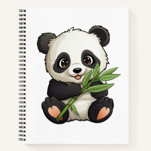 Cartoon panda illustration notebook
