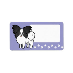 Cartoon Papillon Label