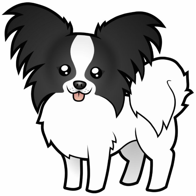 Cartoon Papillon Photo Sculpture Magnet (Front)