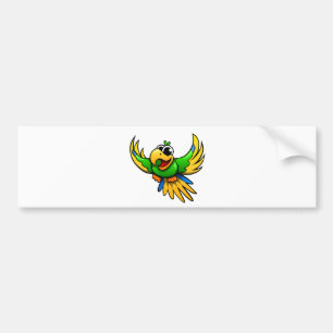 Cartoon Parrot Bumper Sticker