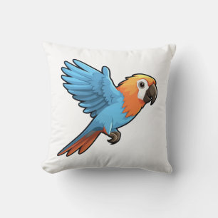 Cartoon parrot illustration cushion