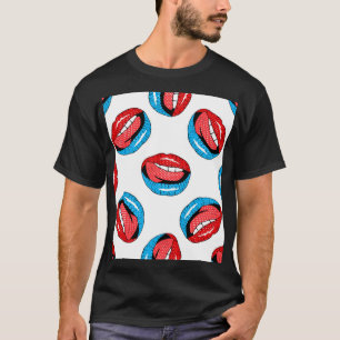 Cartoon Patch Badges: Retro Pop T-Shirt