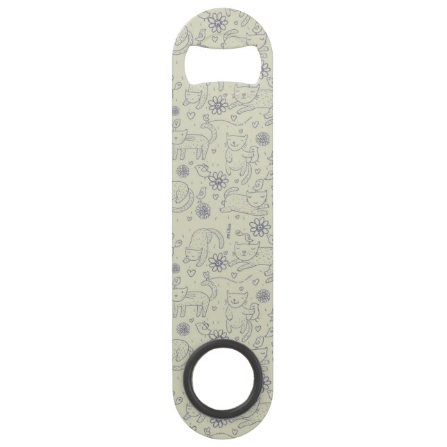 Cartoon pattern with funny cats (Front)