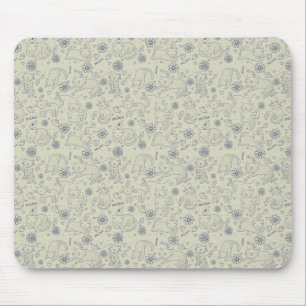 Cartoon pattern with funny cats mouse mat