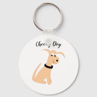 Cartoon peach dog Cheeky Dog Keychain
