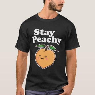 Cartoon Peach Stay Peachy T-Shirt