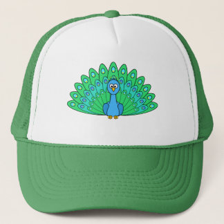 Cartoon Peacock Trucker Hat