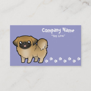 Cartoon Pekeingese (puppy cut) Business Card