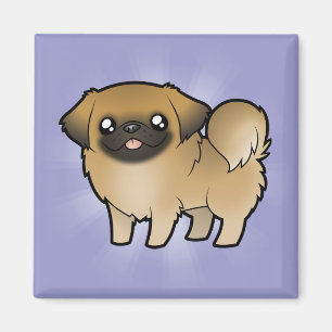 Cartoon Pekeingese (puppy cut) Magnet