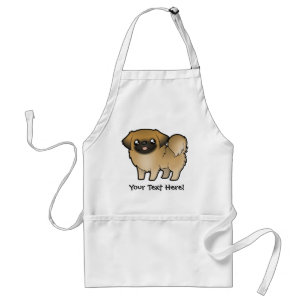 Cartoon Pekeingese (puppy cut) Standard Apron
