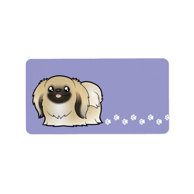 Cartoon Pekeingese (show cut) Label (Front)