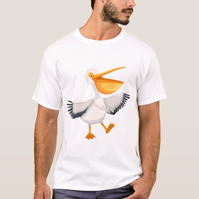 Cartoon Pelican T-Shirt (Front)